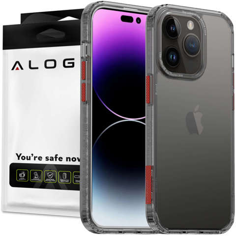 Alogy Protective Case Schutzhülle für Apple iPhone 14 Pro Max Schwarz und transparent