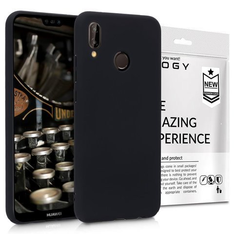 Alogy schlanke Silikonhülle für Huawei P20 Lite, schwarz