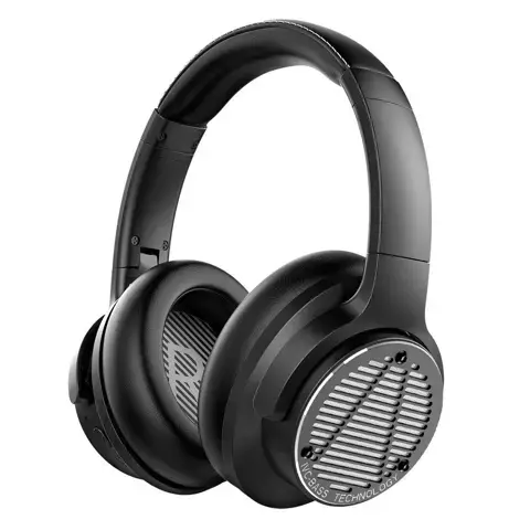 Ausdom Wireless Bluetooth 5.0 ANC Over-Ear Kopfhörer (Active Noise Cancelling) Schwarz (Bass-One)