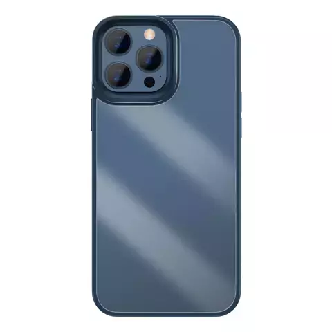 Baseus Crystal Phone Case Armored Case für iPhone 13 Pro mit Gelrahmen Blau (ARJT000703)