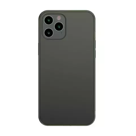 Baseus Frosted Glass Case Starre Hülle mit flexiblem Rahmen für iPhone 12 Pro Max Dunkelgrün (WIAPIPH67N-WS06)