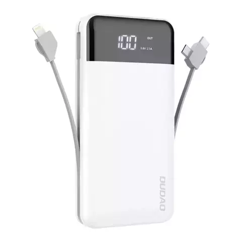 Dudao K1Pro Powerbank 20000mAh mit integrierten Kabeln weiß (K1Pro-white)