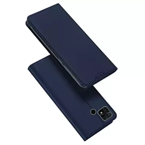 Dux Ducis Skin Pro Hülle Xiaomi Poco C40 Flip Cover Kartenhalter blau