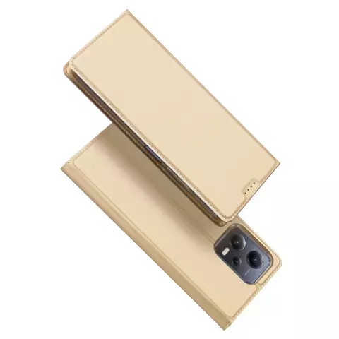 Dux Ducis Skin Pro Hülle für Xiaomi Redmi Note 12 Pro Flip Card Wallet Stand Gold