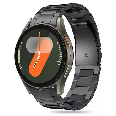 Edelstahlarmband für Samsung Galaxy Watch 4 / 5 / 5 Pro / 6 / 7 Schwarz