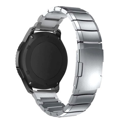 Einfaches Stahlarmband Alogieband Edelstahl für Smartwatch 20mm Silber