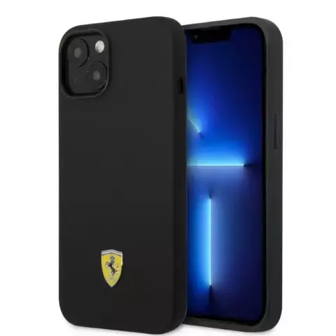 Eti na telefon Ferrari FEHMSIP14MBK für Apple iPhone 14 Plus 6,7" Czarny/Black Hardcase Silicone Metal Logo Magsafe