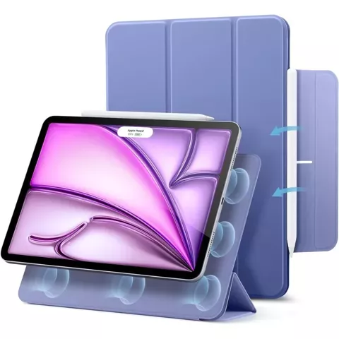 Etui ESR Rebound Magnetic für Apple iPad Pro 12.9 4 / 5 / 6 / 2020-2022 / Air 13 2024 Lavendel