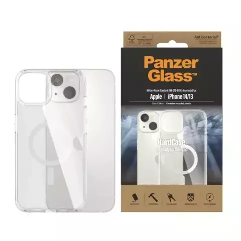 Etui PanzerGlass HardCase für iPhone 14 6,1" MagSafe Antibacterial Military grade transparent 0409