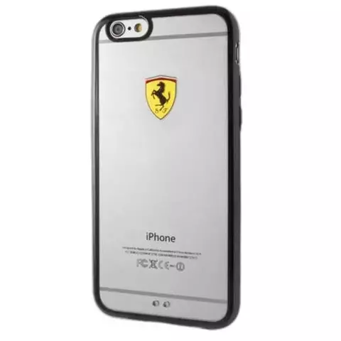 Etui na telefon Ferrari Hardcase iPhone 6/6S Rennschild transparent schwarz