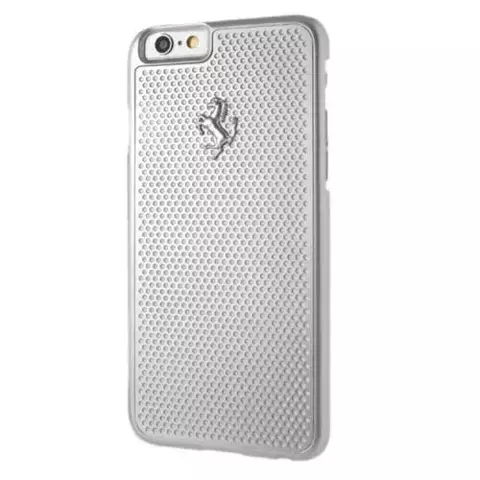 Etui na telefon Ferrari Hardcase iPhone 6/6S perforiertes Aluminium srebrny/silber