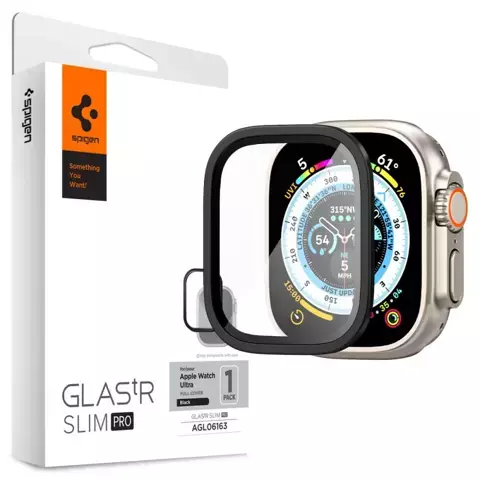 Gehärtetes Glas Spigen Glas.tr Slim Pro Apple Watch Ultra (49 mm) Schwarz