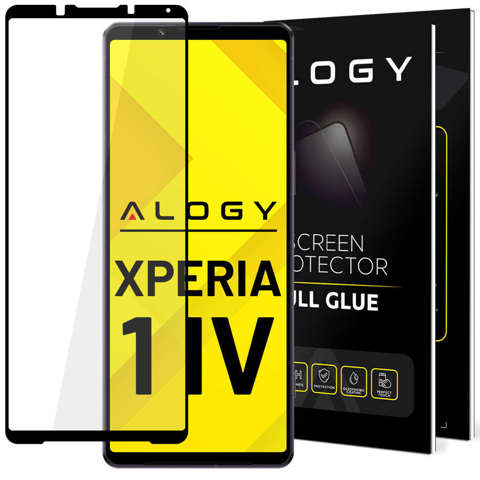 Gehärtetes Glas für Alogy Full Glue Hülle freundlich für Sony Xperia 1 IV Black