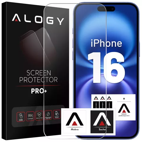 Gehärtetes Glas für Apple iPhone 16 Displayschutzfolie 9H Alogy Heavy Pro™️