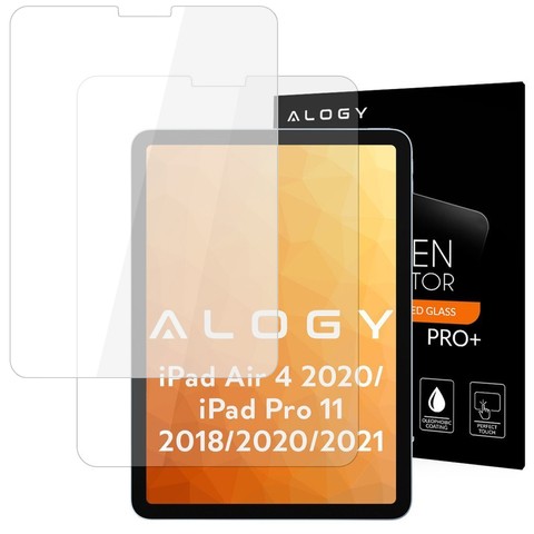 Gehärtetes Glas x2 Alogy 9H für den Bildschirm für iPad Air 4 2020 / iPad Pro 11 2018/2020/2021