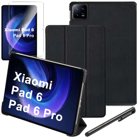 Glashülle für Xiaomi Mi Pad 6 / 6 Pro 11" 2023 Tablet-Hülle Alogy Book Cover Case Schwarz Stylus Free