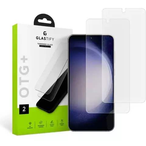 Glastify OTG 2er-Pack Panzerglas für Samsung Galaxy S23 Clear