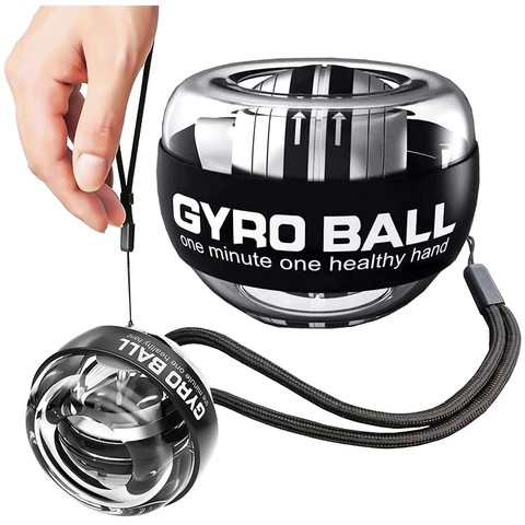 Gyro Ball Alogy Ball zum Trainieren des Handgelenks Powerball Handgriff zur Stärkung der Muskulatur Gyro Ball Schwarz