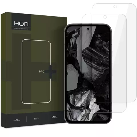 Hofi Glass Pro 2er-Pack gehärtetes Glas für Google Pixel 9/9 Pro, klar