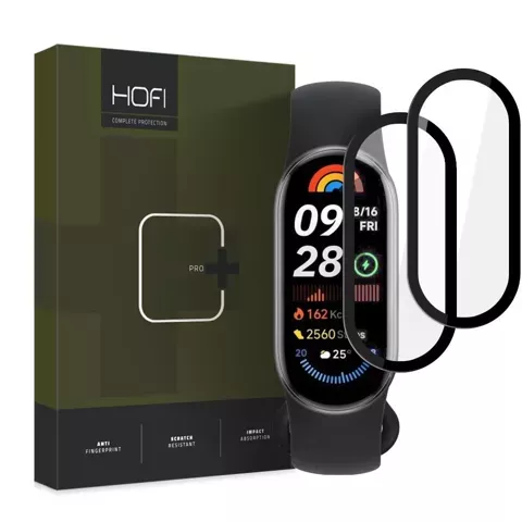 Hofi Hybrid Pro 2er-Pack Hybridglas für Xiaomi Smart Band 9 / 9 NFC Schwarz