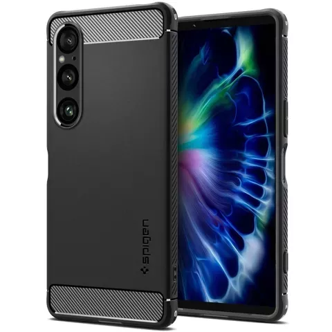 Hülle Spigen Rugged Armor für Sony Xperia 1 VI Matte Vlack