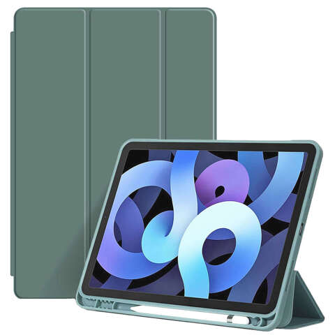 Hülle für Apple iPad 10.2 9 Gen 8/7 2021/2020/2019 Smart Pencil Case Alogy TPU Tablet Cover Grünes Glas