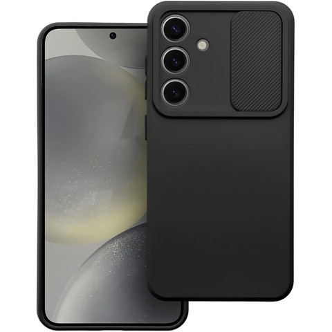 Hülle für Samsung Galaxy S24 Plus Panzergehäuse Schutz Kameraabdeckung Slide Camshield Case Alogy schwarz