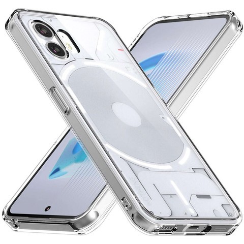 Hybrid-Hülle für Nothing Phone 2, Rückseite, transparent, Alogy Super Crystal Clear, 2x Displayglas