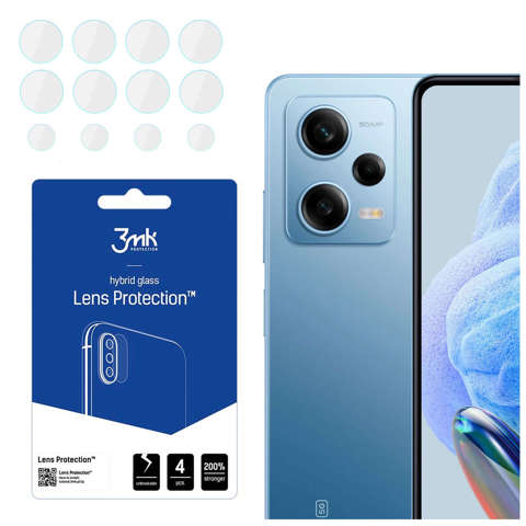 Hybridglas für Telefonobjektive 3mk Objektivschutzset für Xiaomi Redmi Note 12 Pro/ 12 Pro Plus (4 Stück)