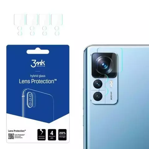 Hybridglas für das Kameraobjektiv 3MK Lens Protect Xiaomi 12T/12T Pro [4 PACK]