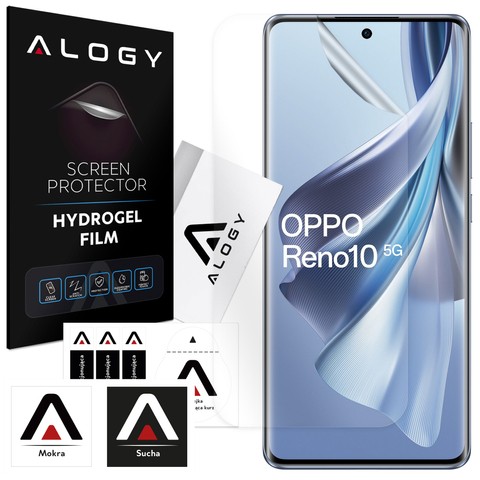 Hydrogel-Folie für Oppo Reno 10 5G Handy-Displayschutz Alogy Hydrogel-Folie