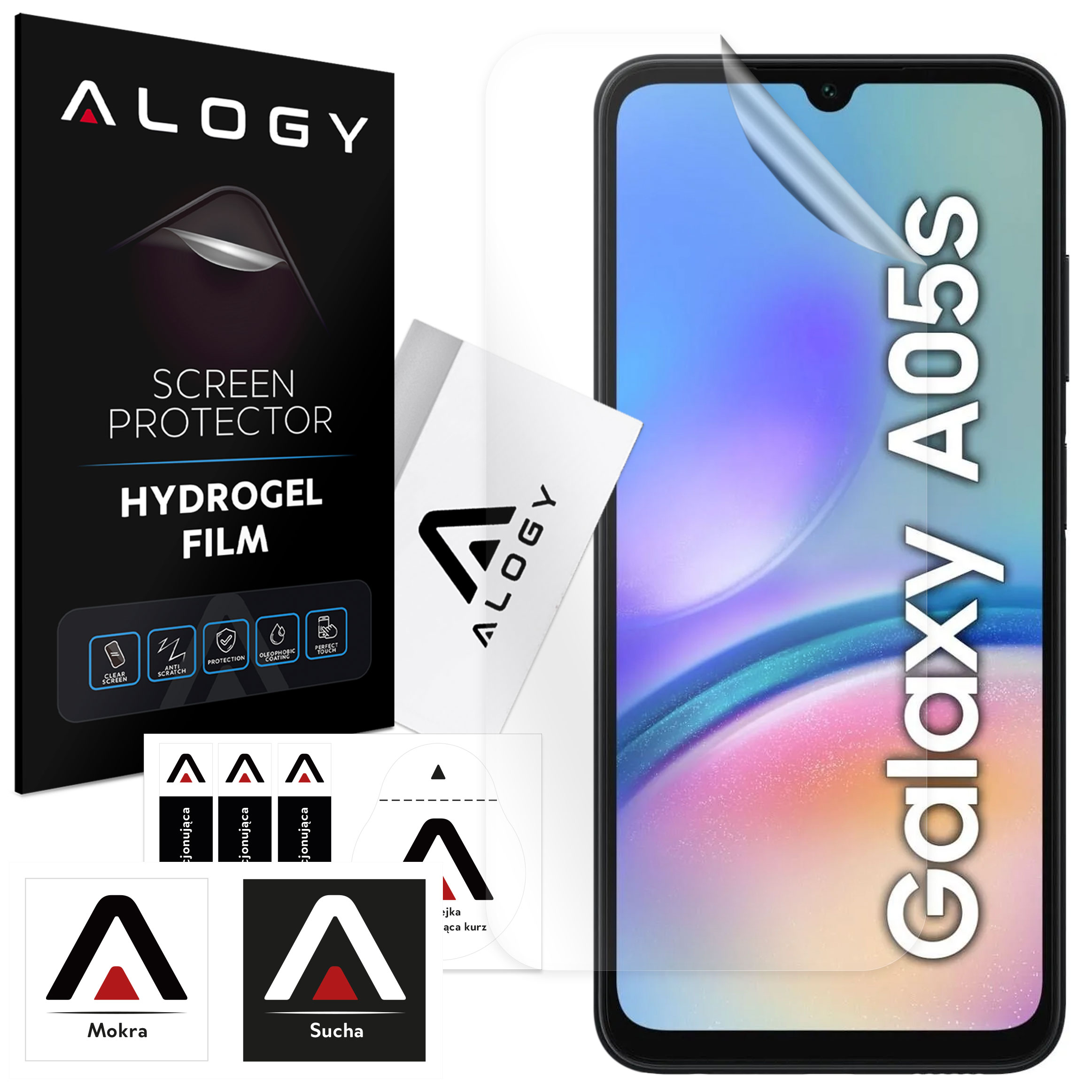 Hydrogel-Folie für Samsung Galaxy A05s 4G Handy-Displayschutz Alogy Hydrogel-Folie