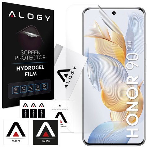 Hydrogelfolie für Honor 90 5G, schützender Telefonbildschirm, Alogy Hydrogelfolie