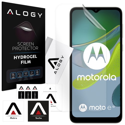 Hydrogelfolie für Motorola Moto E13, schützender Handy-Displayschutz Alogy Hydrogelfolie