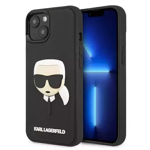 Karl Lagerfeld KLHCP13SKH3DBK iPhone 13 mini 5,4" Czarny/Black Hardcase 3D Rubber Karl`s Head