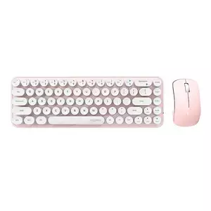 MOFII Bean 2.4G Kabelloses Tastatur-Maus-Set (Weiß-Pink)