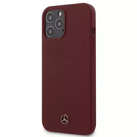 Mercedes MEHCP12LSILRE Schutzhülle für Apple iPhone 12 Pro Max rot/rot Hardcase Silicone Line
