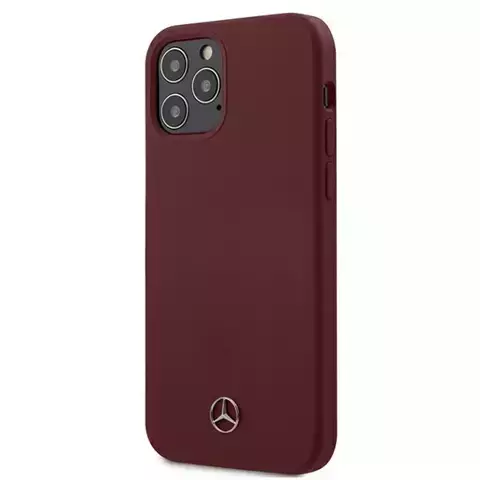 Mercedes MEHCP12MSILRE Schutzhülle für Apple iPhone 12/12 Pro 6.1" rot/rot Hardcase Silicone Line