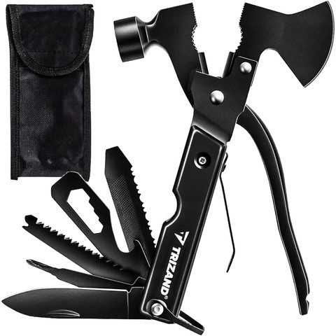 Multifunktionswerkzeug Multitool 17in1 Axt Beil Hammer Set Multifunktionale Survival Case Cover Schwarz