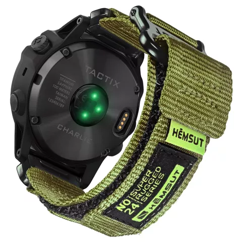 Nylonarmband für Garmin Fenix ​​​​5x 6x 7x Pro 26 mm Nylonband Sport Militärgrün