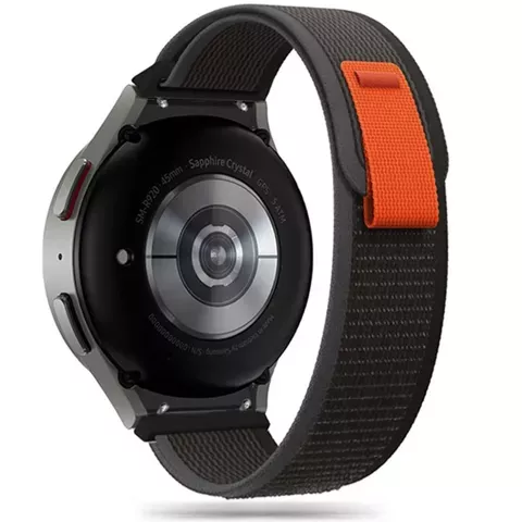 Opaska Nylon für Samsung Galaxy Watch 4 / 5 / 5 pro / 6 Schwarz/Orange