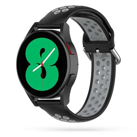 Pasek SoftBand für Samsung Galaxy Watch 4 / 5 / 5 PRO (40 / 42 / 44 / 45 / 46 mm) Schwarz/Grau