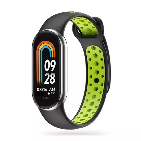 Pasek Softband für Xiaomi Smart Band 8 / 8 NFC Schwarz/Limette