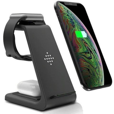 Qi Alogy 3in1 Induktionsladegerät für Apple iPhone Watch AirPods