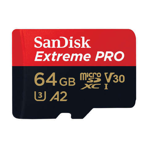 SANDISK EXTREME PRO microSDXC 64GB 200/90 MB/s UHS-I U3 Speicherkarte (SDSQXCU-064G-GN6MA)