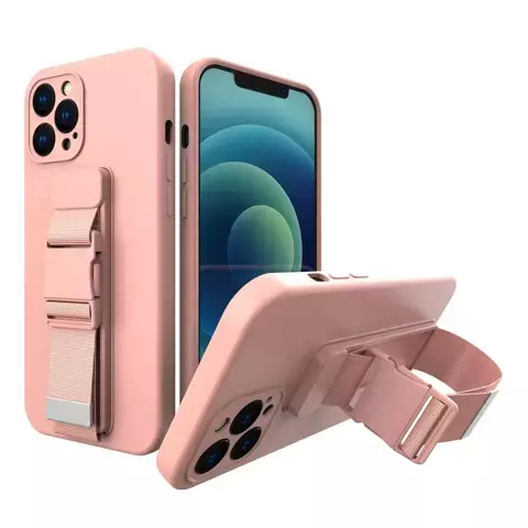 Seilhülle Gelhülle mit einer Kette Lanyard Tasche Lanyard iPhone 11 Pro rosa