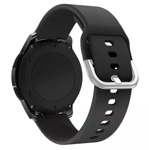 Silikonarmband TYS Armband für Smartwatch Uhr universal 22mm schwarz