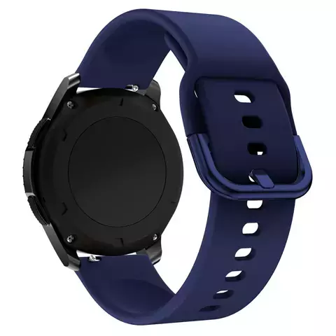 Silikonband TYS Uhrenarmband für Smartwatch universal 20mm dunkelblau