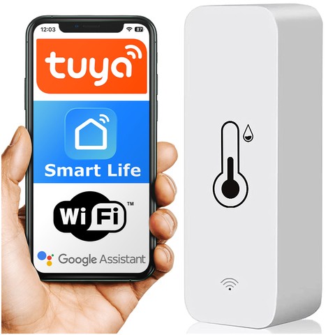 Smart WiFi Sensor Alogy Temperatur und Luftfeuchtigkeit Tuya Smart Life Monitor Thermometer weiß