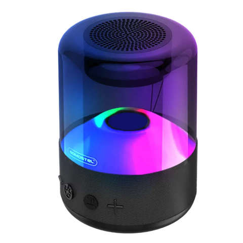 Somostel Bluetooth BT 5.0 H210 LED RGB AUX TF kabelloser Lautsprecher tragbar schwarz